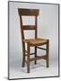 Directoire Style Walnut Chair with Wicker Seat, France-null-Mounted Giclee Print