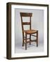 Directoire Style Walnut Chair with Wicker Seat, France-null-Framed Giclee Print