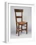 Directoire Style Walnut Chair with Wicker Seat, France-null-Framed Giclee Print