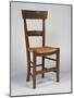 Directoire Style Walnut Chair with Wicker Seat, France-null-Mounted Giclee Print