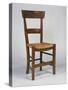 Directoire Style Walnut Chair with Wicker Seat, France-null-Stretched Canvas