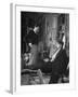 Director Carol Reed Working with Actor James Mason on Set of the Moive "Odd Man Out"-null-Framed Photographic Print