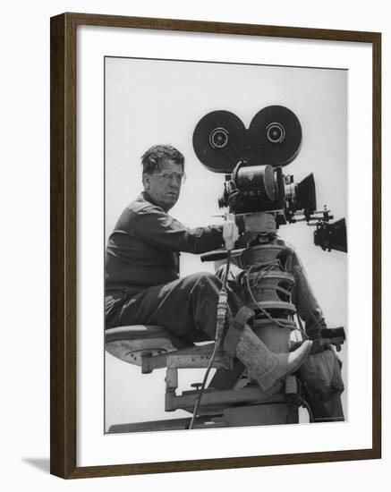 Director George Stevens Lining Up Shot in Camera for the Movie "Giant"-Allan Grant-Framed Premium Photographic Print