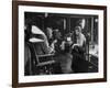 Director Howard Hawks Conferring with Actress Angie Dickinson on Set for "Rio Bravo"-Allan Grant-Framed Premium Photographic Print