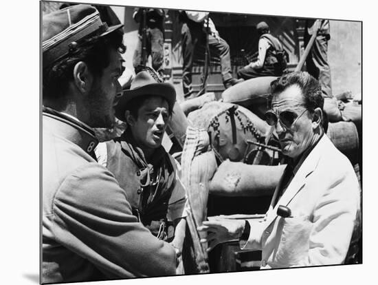 Director Luchino Visconti on set of film "The Leopard", 1962 (b/w photo)-null-Mounted Photo