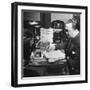 Director of the Fbi J. Edgar Hoover Working at His Desk-null-Framed Photographic Print