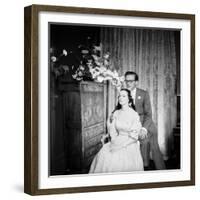 Director Sidney Lumet and Gloria Vanderblit at their Wedding Reception, New York, August 1956-Gordon Parks-Framed Photographic Print