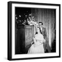 Director Sidney Lumet and Gloria Vanderblit at their Wedding Reception, New York, August 1956-Gordon Parks-Framed Photographic Print