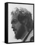 Director Stanley Kubrick in Serious Profile Portrait During Filming of His Movie "Barry Lyndon."-null-Framed Stretched Canvas