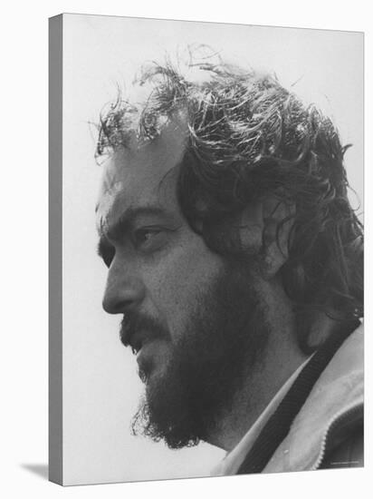 Director Stanley Kubrick in Serious Profile Portrait During Filming of His Movie "Barry Lyndon."-null-Stretched Canvas