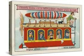 Dirigible Balloons: Aerial Stagecoach-null-Stretched Canvas