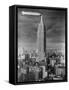 Dirigible Docked at Empire State Building-null-Framed Stretched Canvas