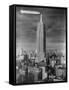 Dirigible Docked at Empire State Building-null-Framed Stretched Canvas