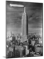 Dirigible Docked at Empire State Building-null-Mounted Photographic Print