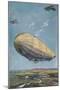 Dirigible with Biplanes-null-Mounted Art Print