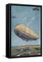 Dirigible with Biplanes-null-Framed Stretched Canvas
