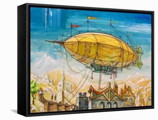 Dirigible-Leks-Framed Stretched Canvas