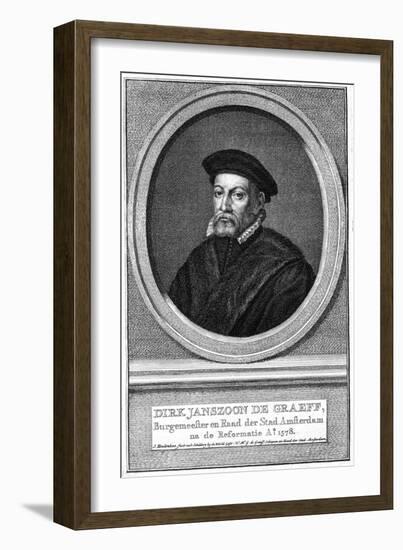 Dirk Janszoon De Graeff, 16th Century Mayor of Amsterdam-Jacobus Houbraken-Framed Giclee Print