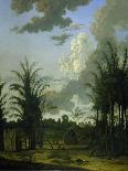 Plantation in Suriname, 1707-Dirk Valkenburg-Framed Giclee Print