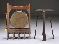 An Oak and Bronze Dinner Gong, Circa 1902, a Rare Oak Drink Stand, Model 9929, Circa 1901-Dirk Van Erp-Giclee Print