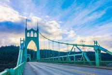 St. John's Bridge in Portland Oregon, Usa-diro-Photographic Print