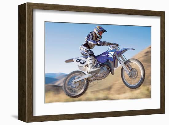 Dirt Biker-null-Framed Art Print