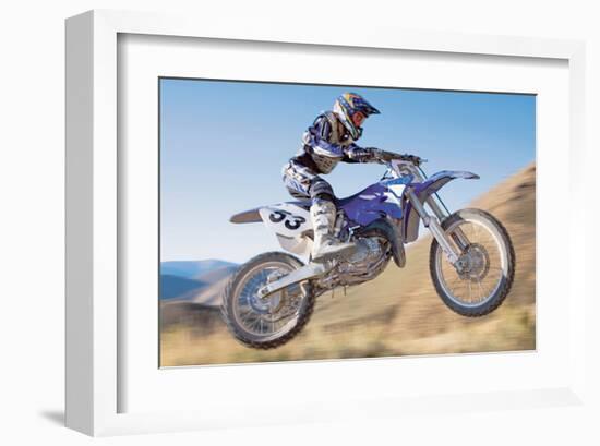 Dirt Biker-null-Framed Art Print