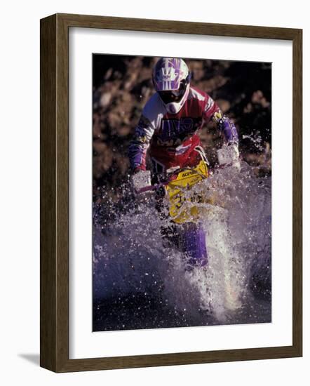 Dirt Biking, Colorado, USA-Lee Kopfler-Framed Photographic Print