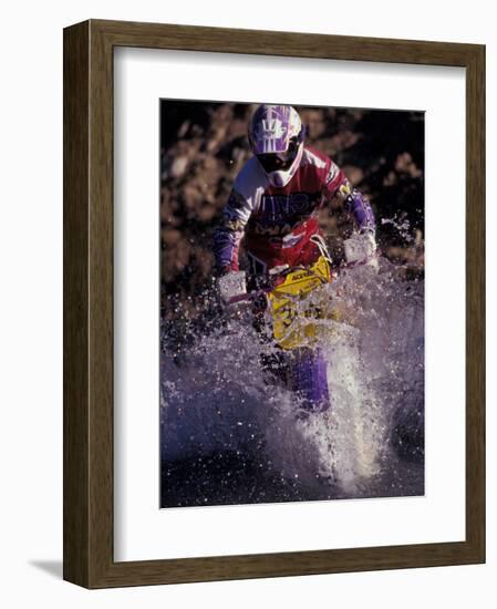 Dirt Biking, Colorado, USA-Lee Kopfler-Framed Photographic Print