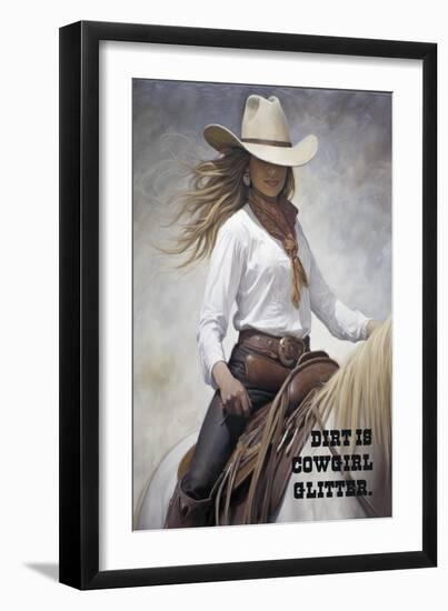 Dirt is Cowgirl Glitter-Sasha-Framed Premium Giclee Print