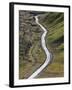 Dirt Road and Moss Covered Mountains, Landmannalaugar, Southern Highlands, Iceland-Peter Adams-Framed Photographic Print