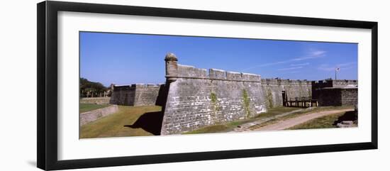 Dirt Road Passing by a Fort, Castillo De San Marcos National Monument, St. Augustine, Florida, USA-null-Framed Photographic Print