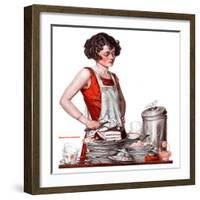 "Dirty Dishes,"February 23, 1924-Walter Beach Humphrey-Framed Giclee Print