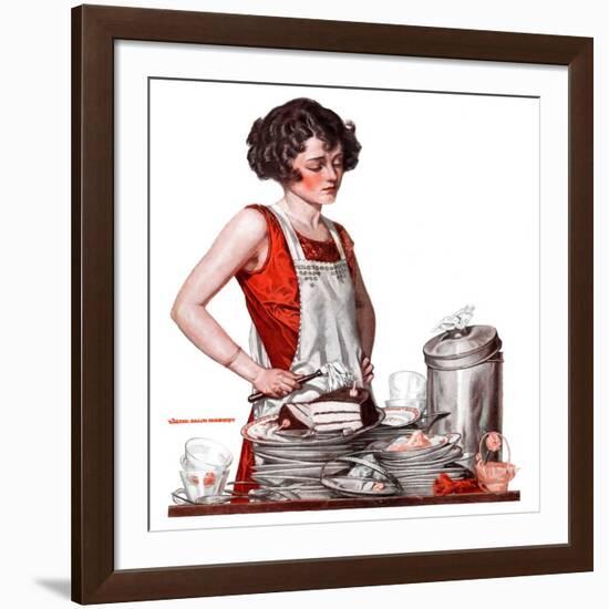 "Dirty Dishes,"February 23, 1924-Walter Beach Humphrey-Framed Giclee Print