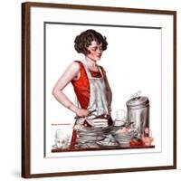 "Dirty Dishes,"February 23, 1924-Walter Beach Humphrey-Framed Giclee Print