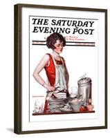 "Dirty Dishes," Saturday Evening Post Cover, February 23, 1924-Walter Beach Humphrey-Framed Giclee Print