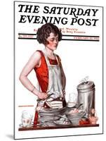 "Dirty Dishes," Saturday Evening Post Cover, February 23, 1924-Walter Beach Humphrey-Mounted Giclee Print