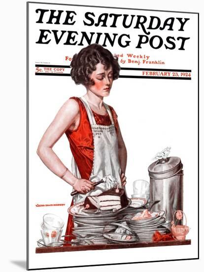 "Dirty Dishes," Saturday Evening Post Cover, February 23, 1924-Walter Beach Humphrey-Mounted Giclee Print