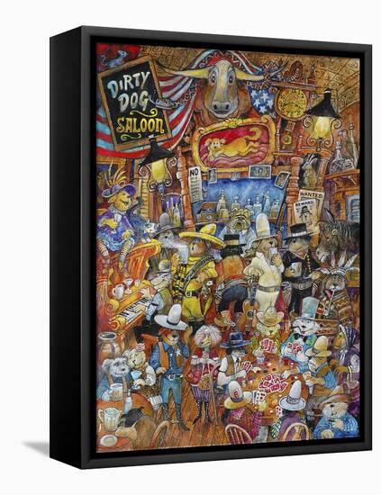 Dirty Dog Saloon-Bill Bell-Framed Stretched Canvas