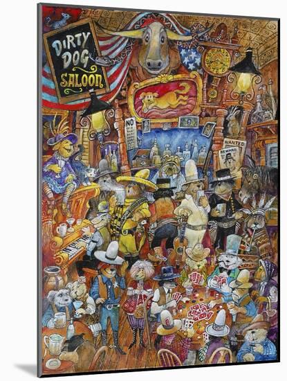Dirty Dog Saloon-Bill Bell-Mounted Giclee Print