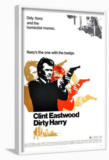 Dirty Harry, Clint Eastwood, 1971-null-Framed Art Print