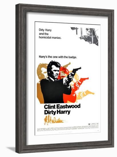 Dirty Harry, Clint Eastwood, 1971-null-Framed Art Print