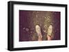 Dirty Sneakers on a Weedy Lawn. Instagram Effect-soupstock-Framed Photographic Print