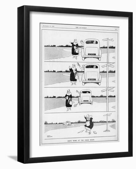 Dirty Work at the Crossroads by William Heath Robinson-W. Heath Robinson-Framed Art Print