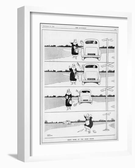 Dirty Work at the Crossroads by William Heath Robinson-W. Heath Robinson-Framed Art Print