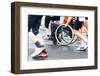 Disabled Athlete in A Sport Wheelchair-dziewul-Framed Photographic Print