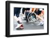 Disabled Athlete in A Sport Wheelchair-dziewul-Framed Photographic Print
