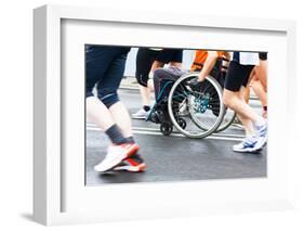 Disabled Athlete in A Sport Wheelchair-dziewul-Framed Photographic Print