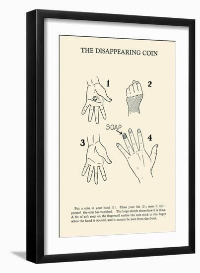 Disappearing Coin-null-Framed Art Print