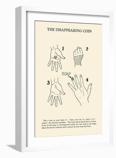 Disappearing Coin-null-Framed Art Print